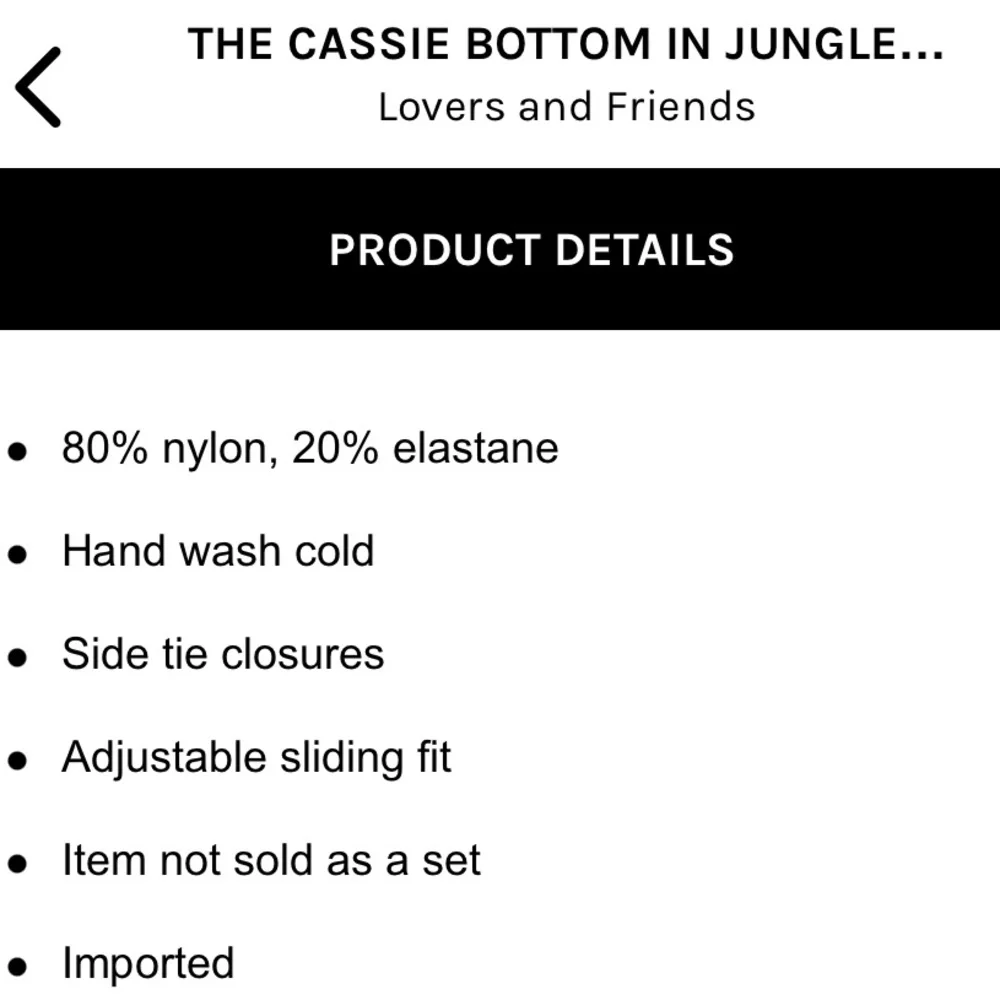 LOVERS + FRIENDS 🐆🌴 JUNGLE GREEN CASSIE BOTTOMS NWT - Picture 6 of 16